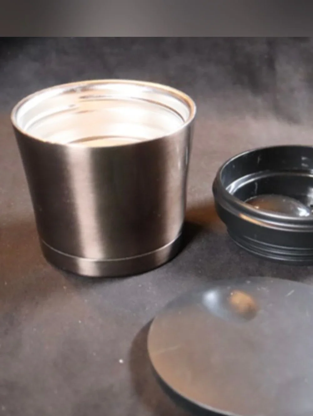 Starbucks Metal Stainless Steel Insulated 10 Oz. Travel Thermos W/Lid & Spoon